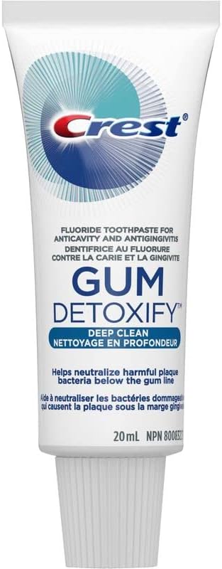 Crest Pro Health Gum Detoxify Toothpaste, Deep Clean, Travel Size, Fluoride Toothpaste for Anticavity and Anti-gingivitis, 20ml case of 36